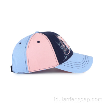 Topi baseball Washed Ladies dengan tambalan lapis ganda